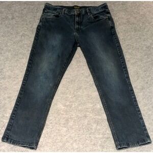 Urban Star Straight Leg Dark‎ Blue Denim Comfort Stretch Jeans Men's Size 36x29